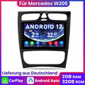 Android 12 Autoradio GPS Navi DAB+ WiFi Für Mercedes CLK W209 W203 Carplay 2+32G