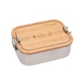 Kinder Brotdose Edelstahl und Bambus Frühstücksbox nachhaltig Kindergarten Sc...
