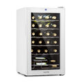 Weinkühlschrank Getränkekühlschrank Weinschrank 63L Glastür 24 Flaschen Weiß LED