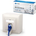 1x Netzwerkdose CAT 6 1x RJ45 Datendose Netzwerk Dose Aufputz Unterputz LAN DSL