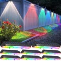 2-8x LED Solarleuchten Wandlampen Zaunleuchte Gartenleuchte Außen Treppen Lampe