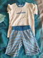 KANZ Schlafanzug / Zweiteiliger Pyjama Gr. 92 weiß blau gut erhalten Jungen