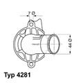 BorgWarner (Wahler) Thermostat, Kühlmittel 4281.87D für MERCEDES-BENZ PUCH