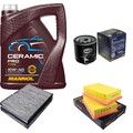 SCT Inspektionspaket 5L MANNOL Ceramic Pro 10W-40 für VW Lupo 6X1 6E1 1.0 Seat