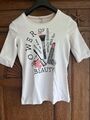 Marc Cain T-Shirt weiß Stretch Aufdruck BEAUTY N3/ Gr. 38 NEU