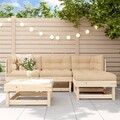 Garten Lounge Set Sitzgruppe Sofa Gartenmöbel 5-tlg. Massivholz Kiefer vidaXL