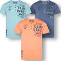 Camp David T-Shirt S-3XL mit Knöpfen und Label Prints 49,95 3654