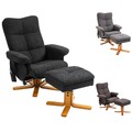 Relaxsessel Massagesessel mit Fußhocker Liegefunktion Polyester
