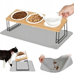 Ergonomischer Futterstation 15°gekippte Katzen Hundenapf Fressnapf & Wassernapf