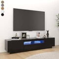 TV-Schrank mit LED-Leuchten Lowboard TV Möbel Tisch Board Sideboard Fernsehtisch