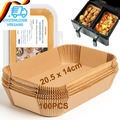 Backpapier Für Heißluftfritteuse Mit Doppelkammer, HONYAO 100 Stück 20,5X14Cm Re