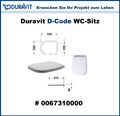 Duravit D-Code WC-Sitz Toilettensitz Deckel weiß Edelstahlscharniere 0067310000