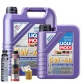 Motoröl 5W40 LIQUI MOLY High Tech 6L+MAHLE Ölfilter +Ölschlammspülung +Cera Tec
