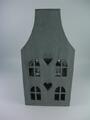 ▀▄▀▄▀ Deko-Windlicht Holz Haus mit Glaseinsatz h= 24 cm 12x12 cm ▀▄▀▄▀ 