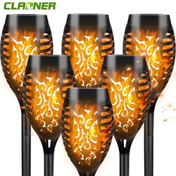 6 Stk Solarfackeln für Außen Flackernd LED Solarlampen Garten Solarleuchten Deko