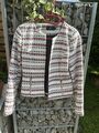 Only Blazer Kurzjacke Creme Streifen Gr. 34 XS W. Neu Jacke