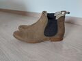 Tamaris, Damen Chelsea Boots / Stiefeletten, Kahki, Grün, Gr. 41, Leder 