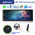 Android 14 6+128G 1 Din Autoradio Carplay 6,86 Zoll Bluetooth FM/RDS GPS NAVI 4G