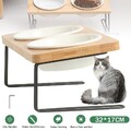 Dual Futternapf Fressnapf Katzennapf 15°Schräge kleine Schüssel für Haustier