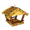 Vogelhäuschen, Vogelhaus, Vogelfutterhaus zum aufhängen, Naturholz handgefertigt
