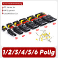 AMP Superseal KFZ Stecker Set 1-6 polig Steckverbindung Motorrad Auto LKW Boot