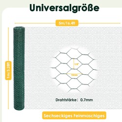 Sechseckgeflecht Zaun Draht Hasendraht Drahtzaun Drahtgeflecht 6eck Gartenzaun