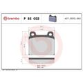 1x Bremsbelagsatz, Scheibenbremse BREMBO P 85 002 passend für AUDI SEAT SKODA