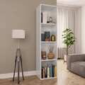 vidaXL Bücherregal/TV-Schrank Hochglanz-Weiß 36x30x143cm Holzwerkstoff