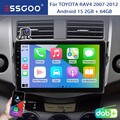 DAB+ Für TOYOTA RAV4 2007-12 Android 15 Autoradio Carplay GPS Navi KAM BT 2+64G