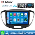 9" Android 13 2+64G Carplay Autoradio GPS SAT NAV Wifi Für Hyundai i10 2007-2012