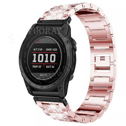 Für Garmin Fenix 3HR 6 6X Pro 5 5X Plus 7 7X Solar 8 E Quick Fit Metall Armband