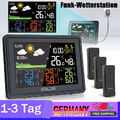 WETTERSTATION FUNK MIT INNEN AUSSENSENSOR DIGITAL FARBDISPLAY THERMOMETER WECKER