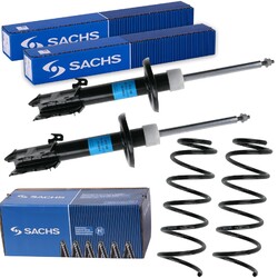 2x SACHS STOSSDÄMPFER+FAHRWERKSFEDER VORDERACHSE passend für MITSUBISHI COLT VI