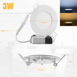 20X LED Panel Einbaustrahler Einbauleuchte Deckenleuchte Flach Rund Einbau Spot