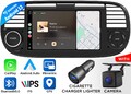 CAM+Autoradio Android 13 FIAX6 GPS Navi CarPlay Bluetooth für Fiat 500 2007-2015