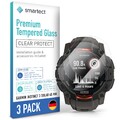 3x Schutzglas Panzerfolie Klar für Garmin Instinct 3 Solar 45 mm Displayschutz