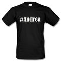 T-Shirt #Andrea Hashtag Raute für Damen Herren und Kinder