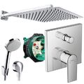 Hansgrohe Vernis Unterputz Duscharmatur Regendusche Kopfbrause 30cm Set ibox