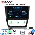 8-Kern 6G+128G Android14 Carplay Autoradio GPS DAB+ KAM Für Skoda Yeti 2008-2013