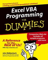 Excel VBA Programming For Dummies by Walkenbach, John 0764574124 FREE Shipping