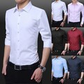 Männershirts Herren-Knopfbluse Fit Formelle Kleidung Hemden Langarm Slim