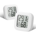 Mini LCD Thermometer 2 Stück Digital Thermometer Innen Hygrometer Innen Therm...