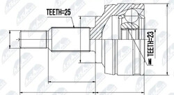 Antriebswellengelenk Vorderachse rechts NPZ-RE-002 NTY für DACIA RENAULT