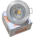 LED Einbauleuchte 230V GU10 5W Neutralweiß Ø80mm Matt Chrom Spot Deckenstrahler