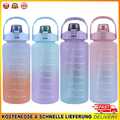 1000ML Sport Wasserflasche Gym Travel Trinkflasche mit Strohhalm BPA frei DE ✨