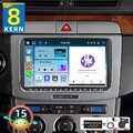 DAB+ 6+128GB Autoradio Android 15 Apple Carplay Für VW Passat B6 B7 CC GPS Navi