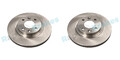 2x RAP BRAKES BREMSSCHEIBEN 258mm BELÜFTET VORNE passend für DACIA LOGAN SANDERO