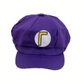 Lila Waluigi Kappe Kostüm Spiel Super Mario Bösewicht Klempner Kostüm