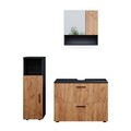 Badmöbel-Set Vicco Irma 3 Teile, mit Midischrank