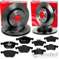 brembo BREMSSCHEIBEN + BELÄGE VORNE + HINTEN passend für FORD FOCUS 3 III MK3